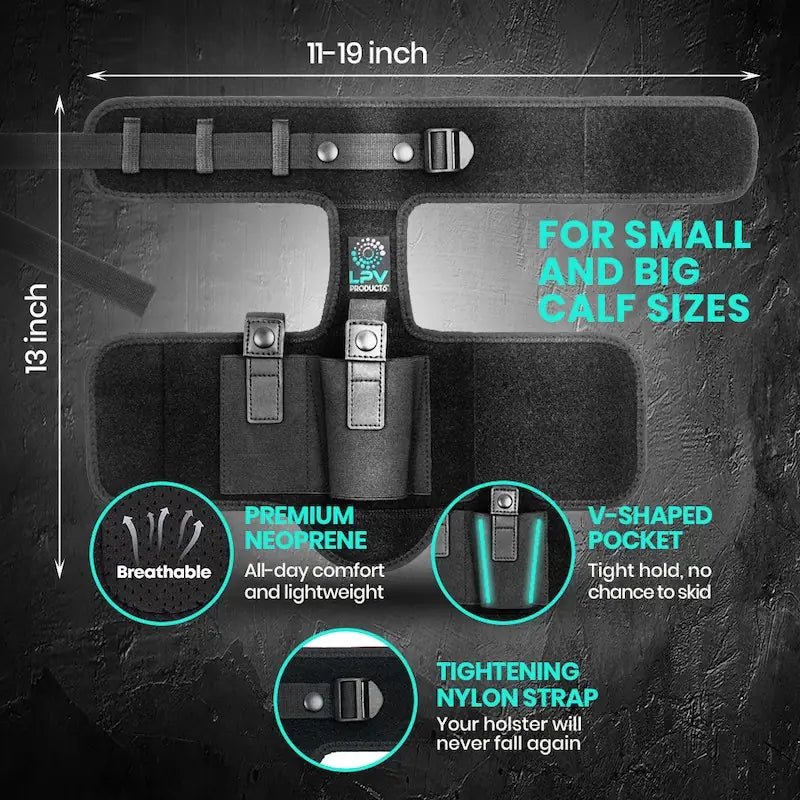 Bundle LPV® Premium Belly Band Holster + Free LPV® Ankle Holster - LPV HOLSTERS