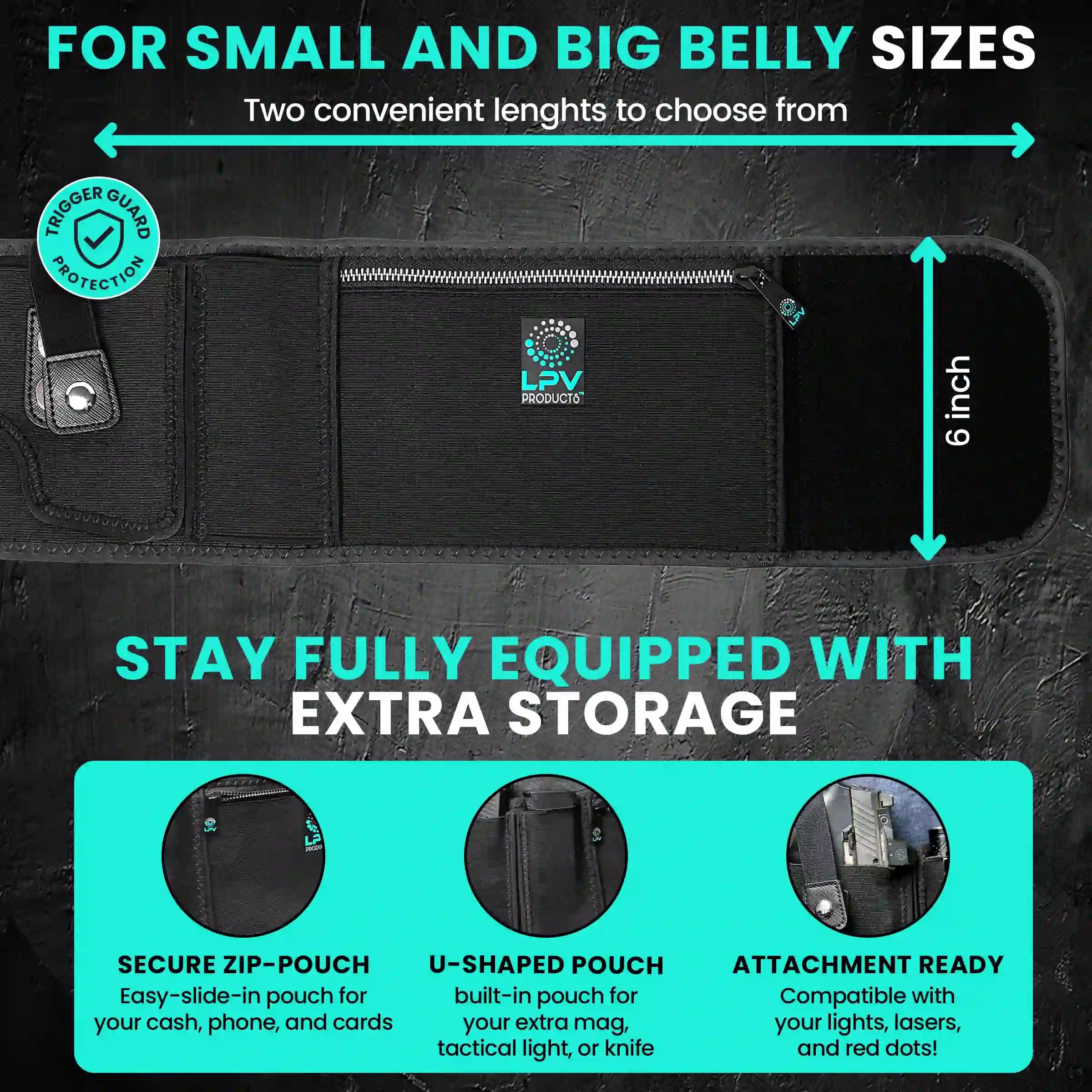 Bundle LPVĀ® Premium Belly Band Holster + Free LPVĀ® Ankle Holster - LPV HOLSTERS