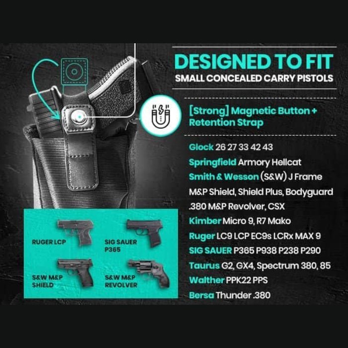 LPV® Ankle Holster for Concealed Carry, Super Strong Velcro, Perfect for 380's - LPV HOLSTERS