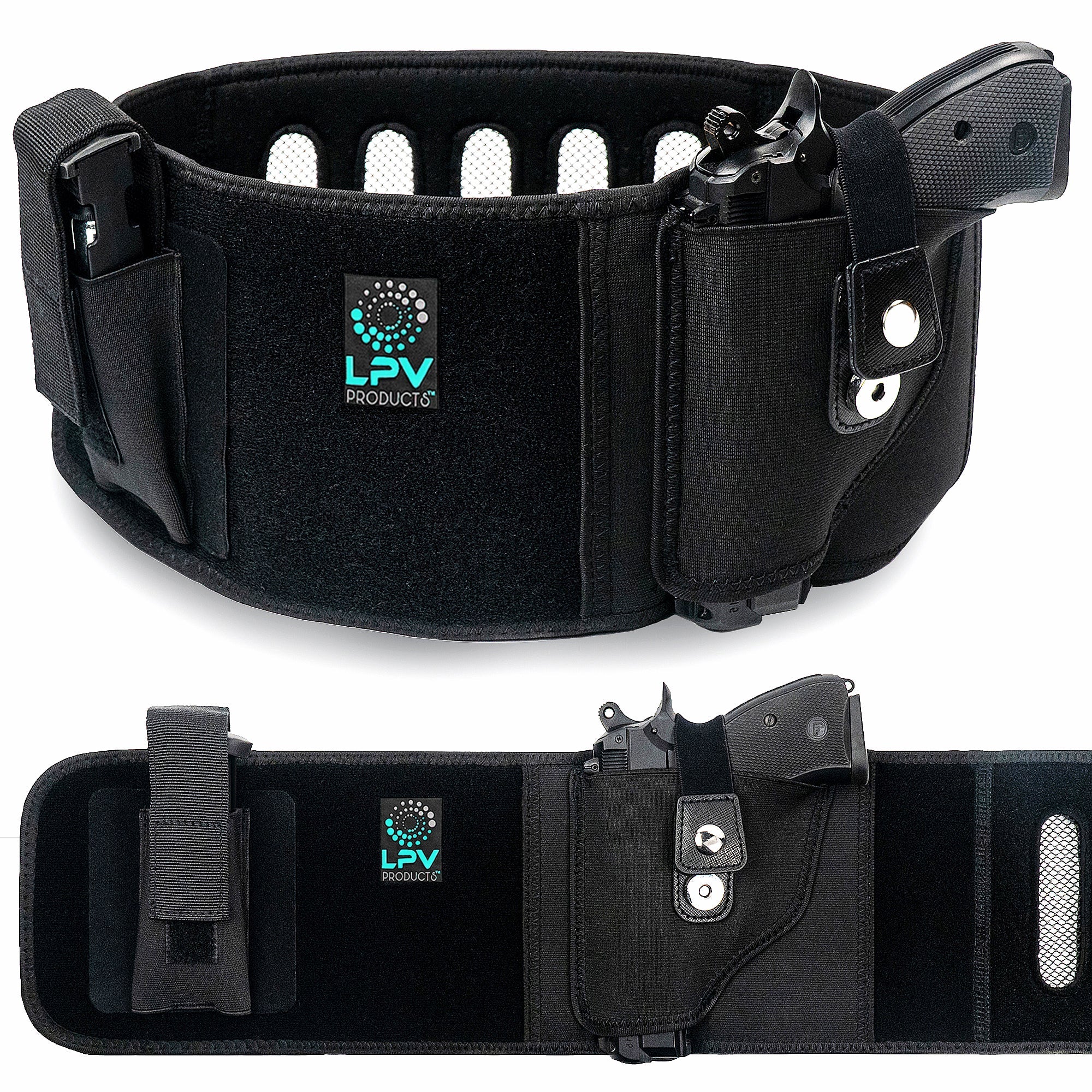 LPV® Premium Belly Band Holster for Deep Concealment + spare MAG Pouch - LPV HOLSTERS