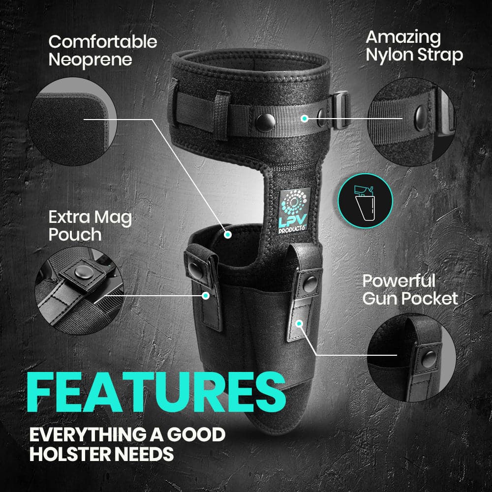 Comfortable Ankle Holster for Concealed Carry with calf strap - LPVPRODUCTS
