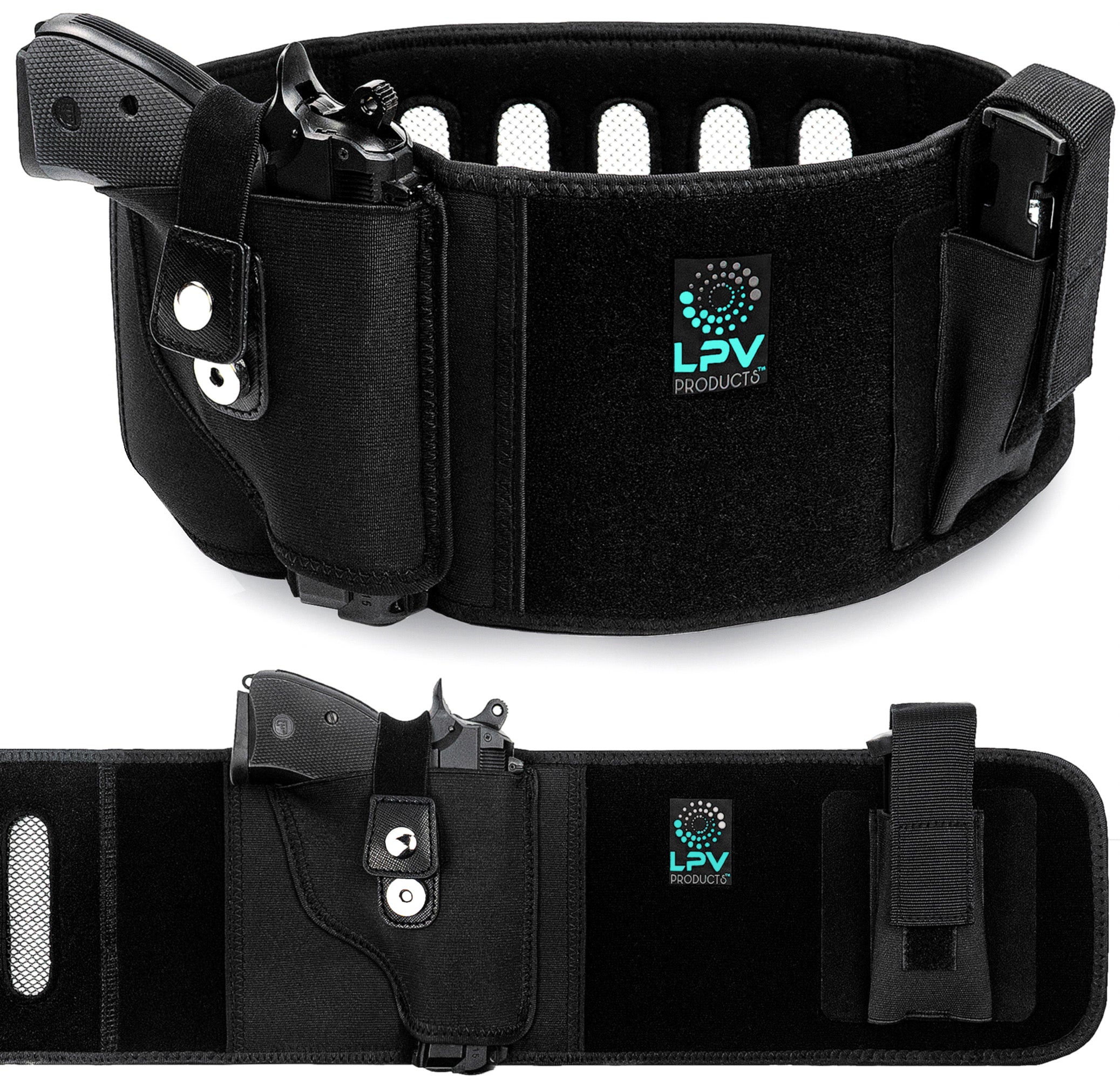 LPV® Ultimate Belly Band Holster for Concealed Carry + Spare Mag Pouch - LPV HOLSTERS